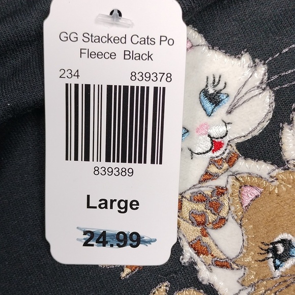NWT Morning Sun Women's Sweatshirt with Cat Design Size Large - Picture 4 of 9